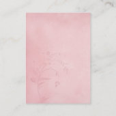 ヴィンテージフラワーピンク灰色の書道モノグラム 名刺 (裏面)