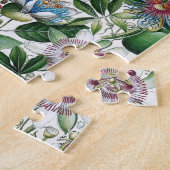 ヴィンテージフラワーピンク自然ユニークおもしろいアート ジグソーパズル (側面)