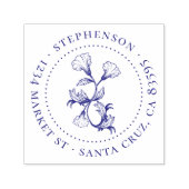 ヴィンテージフラワーファミリーネームラウンド差出人住所 セルフインキングスタンプ (デザイン)