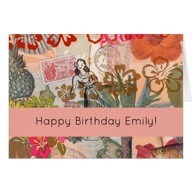 ヴィンテージフラワーフラカラフルハワイアントロピカル (正面横)