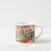 ヴィンテージフラワーフラカラフルハワイアントロピカル エスプレッソカップ (右)