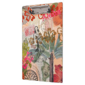 ヴィンテージフラワーフラカラフルハワイアントロピカル クリップボード (左)