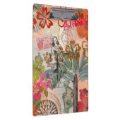 ヴィンテージフラワーフラカラフルハワイアントロピカル クリップボード (右)