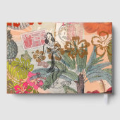 ヴィンテージフラワーフラカラフルハワイアントロピカル ゲストブック (裏面)