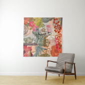 ヴィンテージフラワーフラカラフルハワイアントロピカル タペストリー (インサイチュ(横))