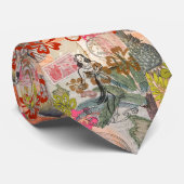 ヴィンテージフラワーフラカラフルハワイアントロピカル ネクタイ (ロール)