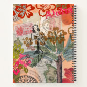 ヴィンテージフラワーフラカラフルハワイアントロピカル ノートブック (裏面)