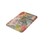 ヴィンテージフラワーフラカラフルハワイアントロピカル バスマット (アングル)