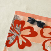 ヴィンテージフラワーフラカラフルハワイアントロピカル ビーチタオル (インサイチュ)