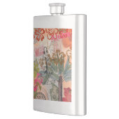 ヴィンテージフラワーフラカラフルハワイアントロピカル フラスク (左)