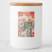 ヴィンテージフラワーフラカラフルハワイアントロピカル フードラベル (正面)