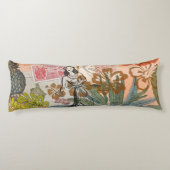 ヴィンテージフラワーフラカラフルハワイアントロピカル ボディピロー (裏面)