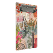 ヴィンテージフラワーフラカラフルハワイアントロピカル ミニクリップボード (アングル)