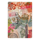 ヴィンテージフラワーフラカラフルハワイアントロピカル ミニクリップボード (裏面)