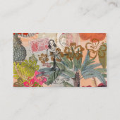 ヴィンテージフラワーフラカラフルハワイアントロピカル 名刺 (裏面)