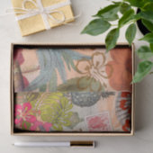 ヴィンテージフラワーフラカラフルハワイアントロピカル 薄葉紙 (ギフト)