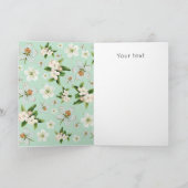 ヴィンテージフラワーフラワーズマザーズデイホリデーカード カード (内部)