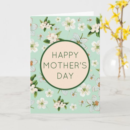 ヴィンテージフラワーフラワーズマザーズデイホリデーカード カード (黄色い花)