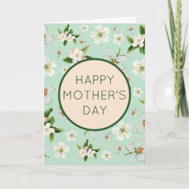 ヴィンテージフラワーフラワーズマザーズデイホリデーカード カード