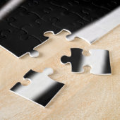 ヴィンテージフラワーブラック&ベージュアート ジグソーパズル (側面)