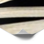 ヴィンテージフラワーブラック&ベージュアート ポスター (角)