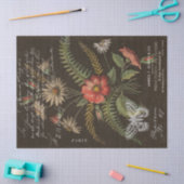 ヴィンテージフラワーブーケとエフエマデクページ 薄葉紙 (クラフト)