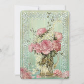 ヴィンテージフラワーポット-招待状カード 招待状 (正面)