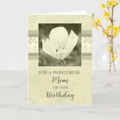 ヴィンテージフラワーママ誕生日カード カード (黄色い花)