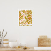 ヴィンテージフラワーマーケットバルセロナ ポスター (キッチン)