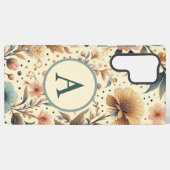 ヴィンテージフラワーメドレー:カスタムイニシャル SAMSUNG GALAXYケース (裏面横)