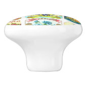 ヴィンテージフラワーラベルセラミックノブ セラミックノブ (側面)