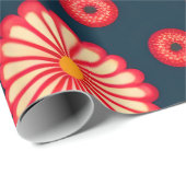 ヴィンテージフラワーレインボーレトロフローラルパターン ラッピングペーパー (ロールコーナー)