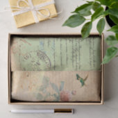 ヴィンテージフラワーロココレディティッシュペーパー 薄葉紙 (ギフト)