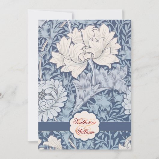 ヴィンテージフラワー婚約パーティ招待状 招待状 (正面)