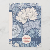 ヴィンテージフラワー婚約パーティ招待状 招待状 (正面/裏面)