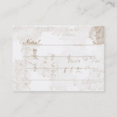 ヴィンテージフラワー紙 – 名刺 (裏面)