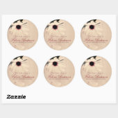 ヴィンテージフラワー蔵書票シール ラウンドシール (シート)