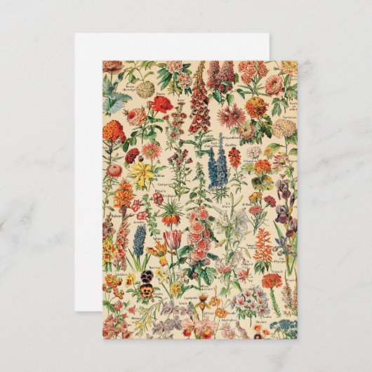 ヴィンテージフラワー サンキューカード (正面/裏面)