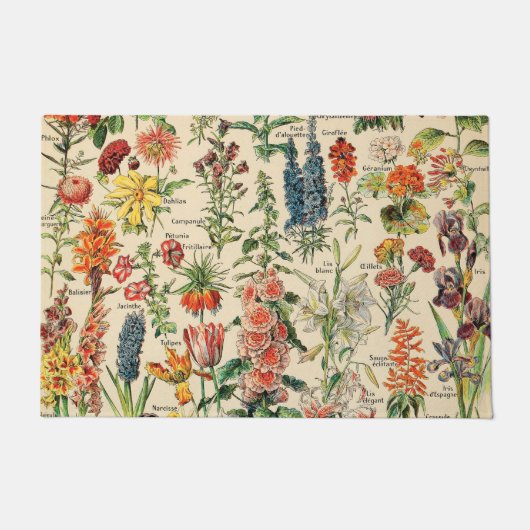 ヴィンテージフラワー ドアマット (正面)