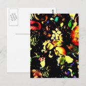 ヴィンテージフラワー ポストカード (正面/裏面)