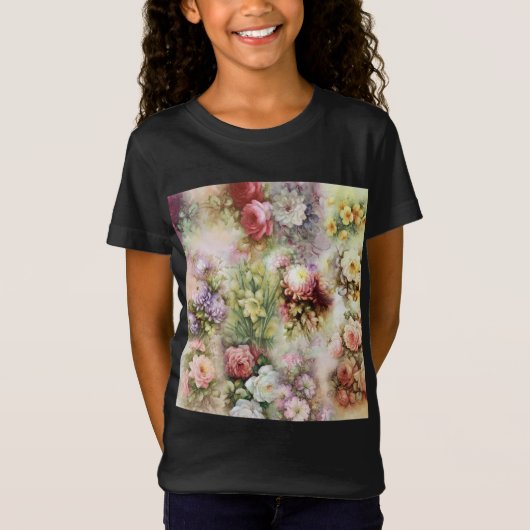 ヴィンテージフラワー Tシャツ (正面)