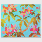 ヴィンテージフランギパニラッピング紙 ラッピングペーパー (フラット)