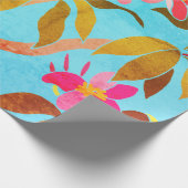 ヴィンテージフランギパニラッピング紙 ラッピングペーパー (角)