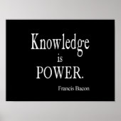 ヴィンテージフランシスBacon Knowledge is Power引用文 ポスター (正面)