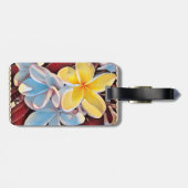 ヴィンテージフランジパニポップ・アートのツリーアートラゲージタグ ラゲッジタグ (裏面横)