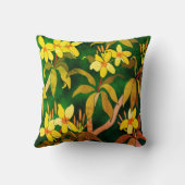 ヴィンテージフランジパニ装飾用クッション クッション (裏面)