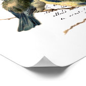 ヴィンテージフランスのと鳥 ポスター (角)