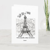 ヴィンテージフランスのなPOSTERARTの挨拶状 カード (裏面)