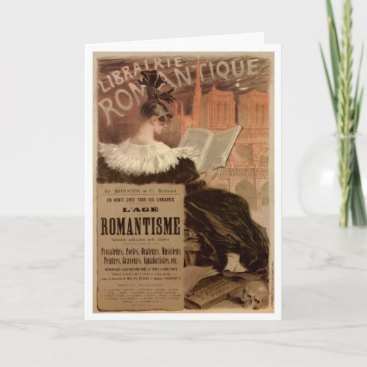 ヴィンテージフランスのなPOSTERARTの挨拶状 カード (正面)