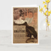 ヴィンテージフランスのなPOSTERARTの挨拶状 カード (黄色い花)